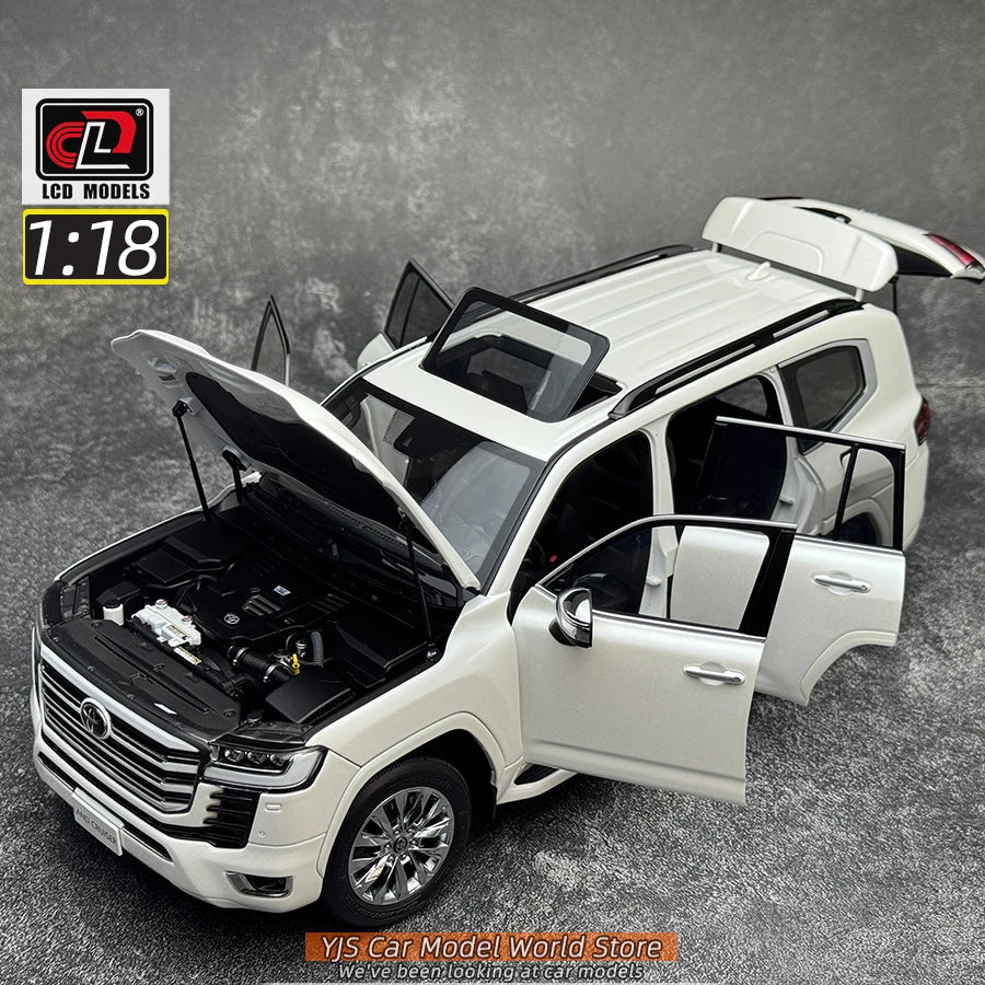 LCD Diecast model 1/18 scale Land Cruiser LC300 ZX SUV Metal car model Static display collection holiday gifts