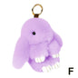 Cute Long Ear Bunny Keychain Real Mink Fur Rabbit Doll Charm Toys Ornament Keyring Jewelry Pompom Pendant Gifts Handbag Plu C9M0