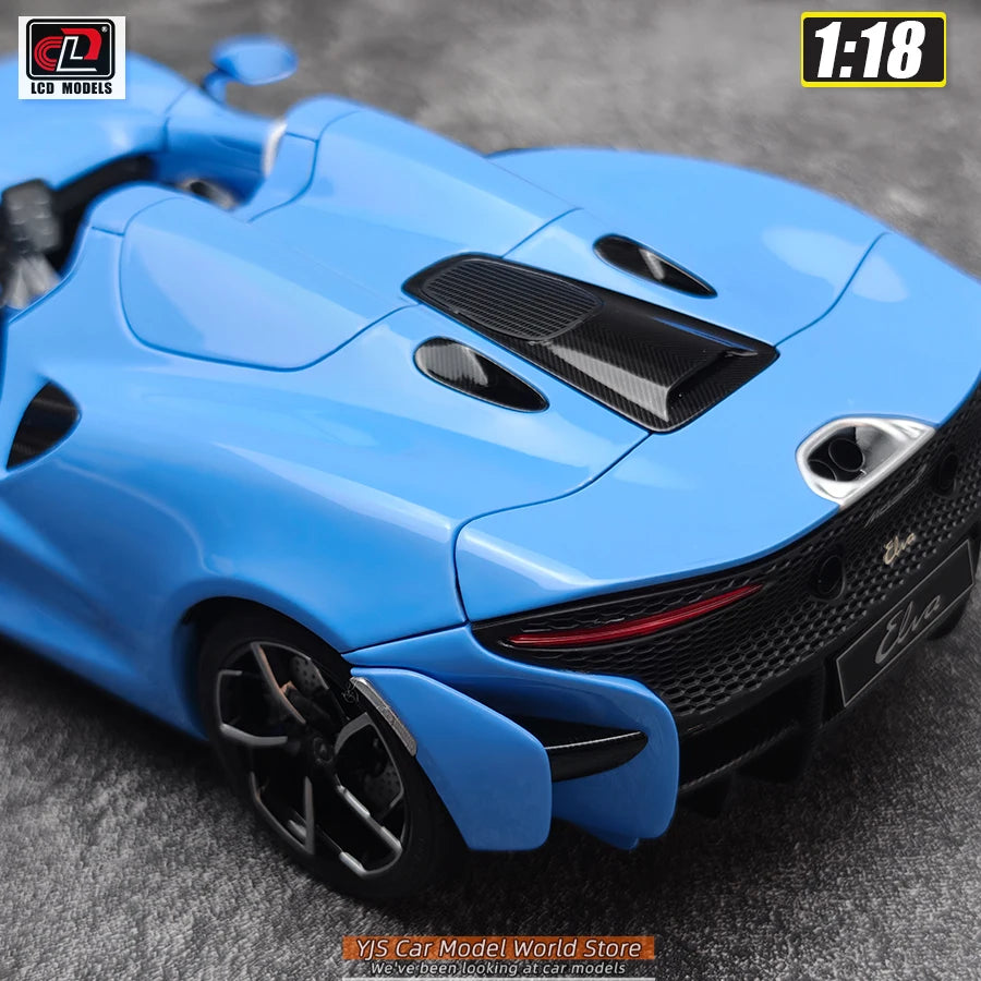 LCD Diecast car model 1:18 McLaren ELVA car model metal static display collection
