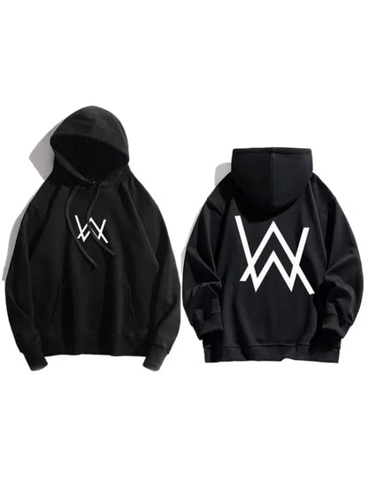 Alan Walker DJ Print Men's Sweatshirt, Autumn/Winter Outdoor Casual Fashion Loose Fit Warm Adult Comfort Long Sleeve Hoodie