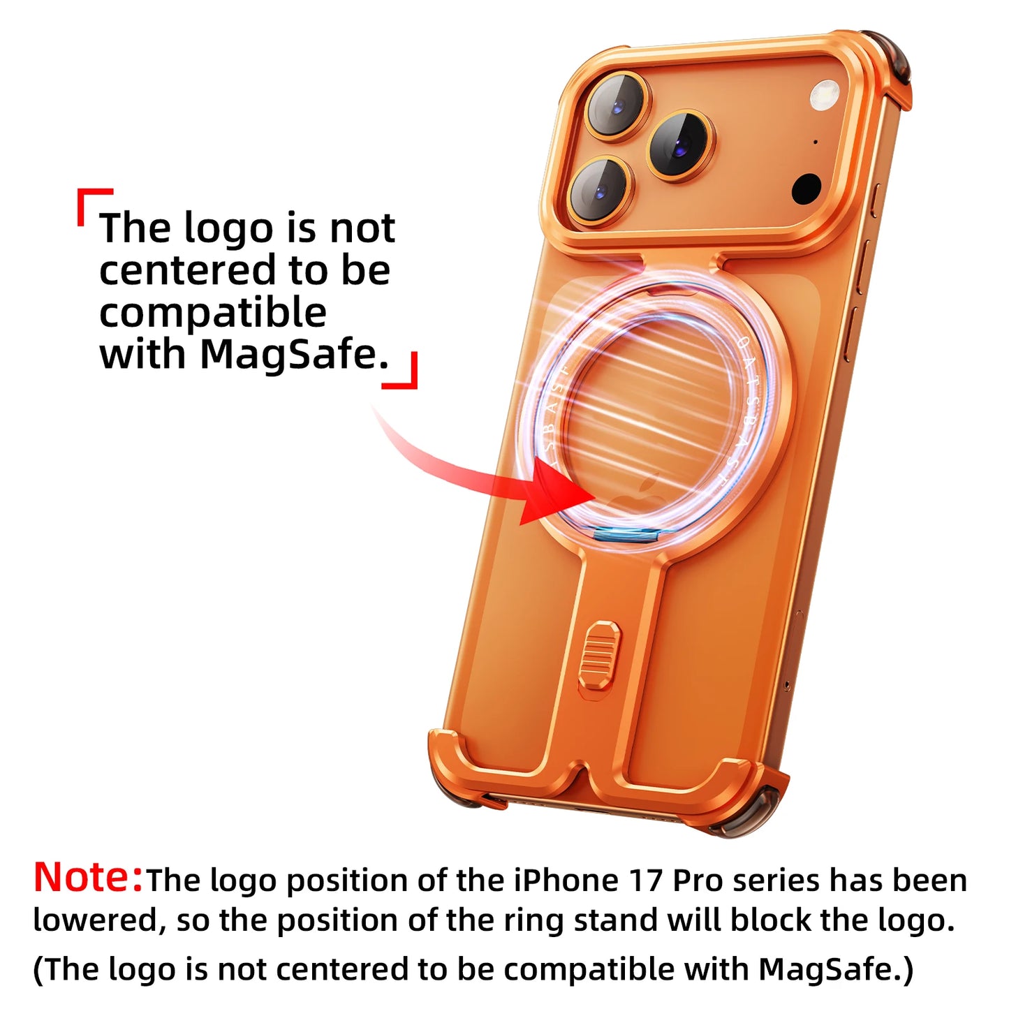 Eary Magnetic Case for iPhone 17 Pro Max With 360°Rotating Ring Kickstand Magsafe Wireless Charging Shell Shockproof Phone Cover