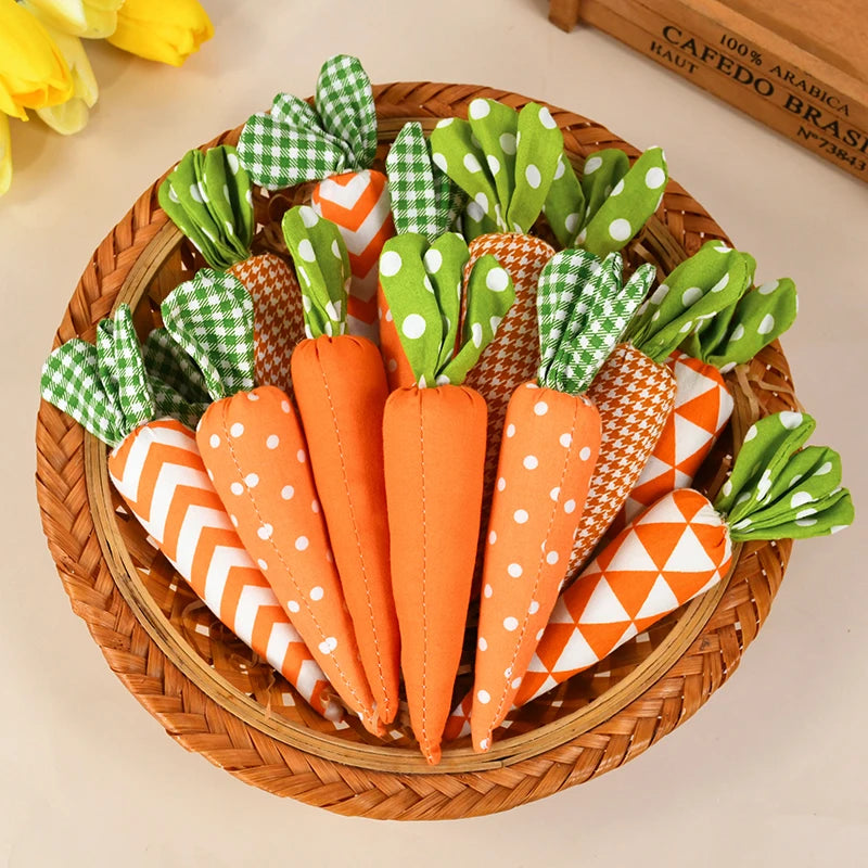 Easter Carrot Ornaments Spring Easter Party Decoration for Home Kids Birthday Favors Gift Soft Artificial Carrot Toy