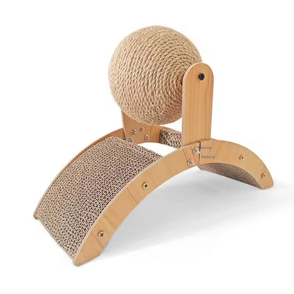 Natural Sisal Ball Arch Cat Scratcher Toy Corrugated Paper Cat Claw Grinding Board Self Playing Cat Toy For Indoor Cats