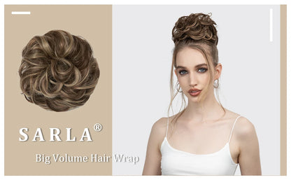 Synthetic Messy Hair Bun Extensions Big Curly Elastic Hair Scrunchies Hairpieces Chignon Donut Updo Hair Pieces for Women
