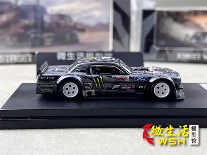 SW 1:64 Ford Mustang Hoonicorn RTR KamaZ Modified Trailer Simulation Static Alloy Car Model Gift Toy.
