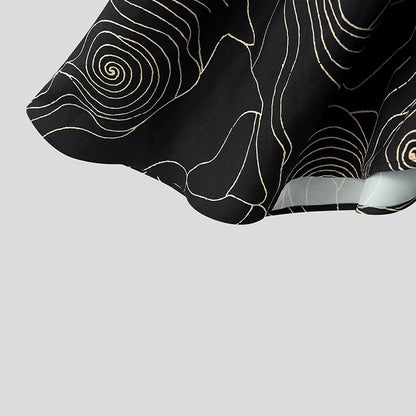 INCERUN Men Irregular Skirts Printing Elastic Waist Joggers Casual Wide Leg Trousers Men Streetwear Baggy 2026 Fashion Male Bott