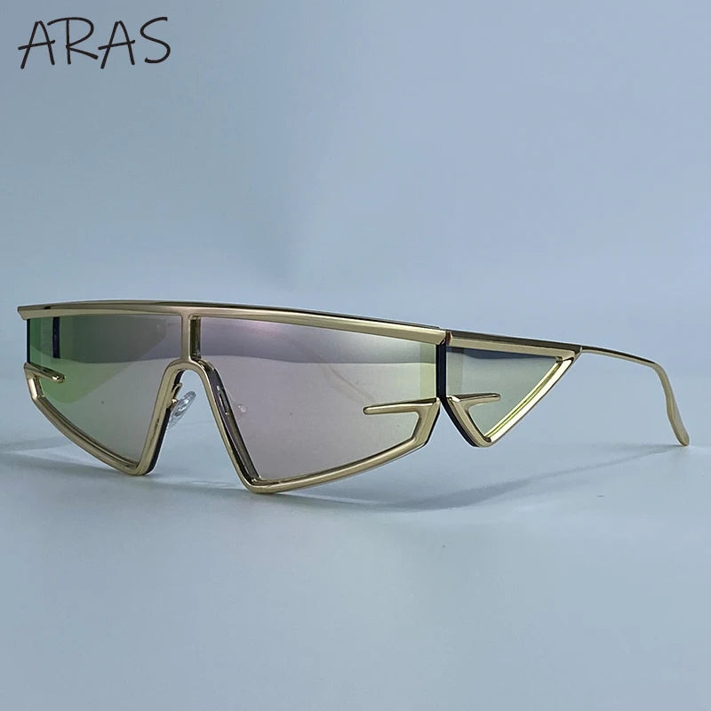Y2K Punk Shield Irregular Sunglasses Women Luxury Brand Steampunk Cycling UV400 Goggle Eyewear Trendy WindProof Sun Glasses 2026