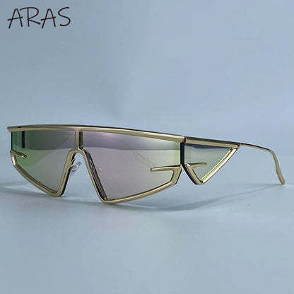 Y2K Punk Shield Irregular Sunglasses Women Luxury Brand Steampunk Cycling UV400 Goggle Eyewear Trendy WindProof Sun Glasses 2026
