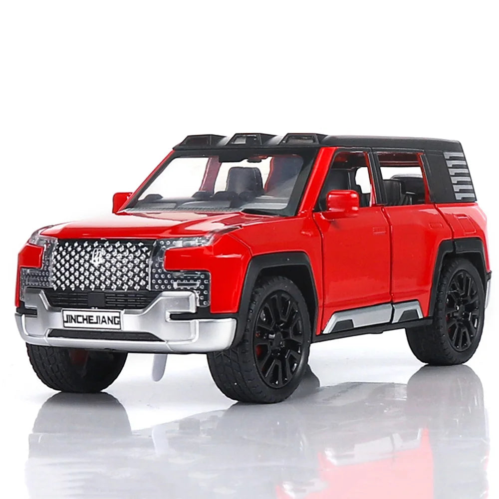 1/32 Alloy Model Cars BYD Look Up Off-road Vehicles Diecasts Model Toy 6 Doors Can Be Opened with Light Sound SUV for Gifts