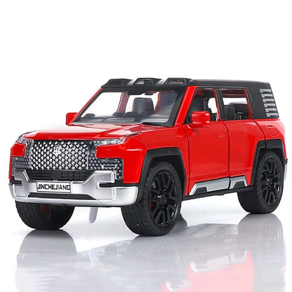1/32 Alloy Model Cars BYD Look Up Off-road Vehicles Diecasts Model Toy 6 Doors Can Be Opened with Light Sound SUV for Gifts