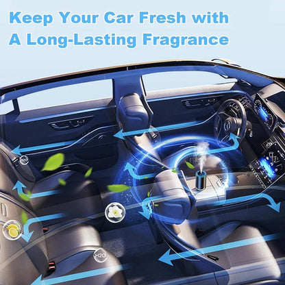 Smart Car Air Aromatherapy Diffuser Fragrance Car Air Fresheners Adjustable Humidifier Essential Oil Diffuser LED Ambient Light