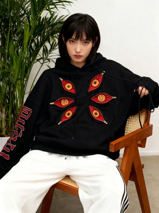 Y2K Harajuku Fashion Zipper Design Sense Hoodie Men Women Street Hip Hop Vintage Fleece Padded Sweatshirt Unisex Casual Loose Hoodie