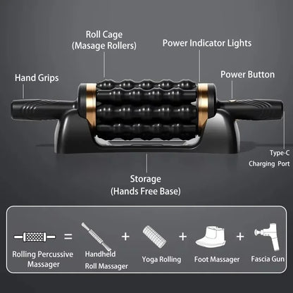 Hand Held Massager Relax Stress Massager for Muscle Rolling Percussive Massager Powered Muscle Roller Massager Whole Body Relax