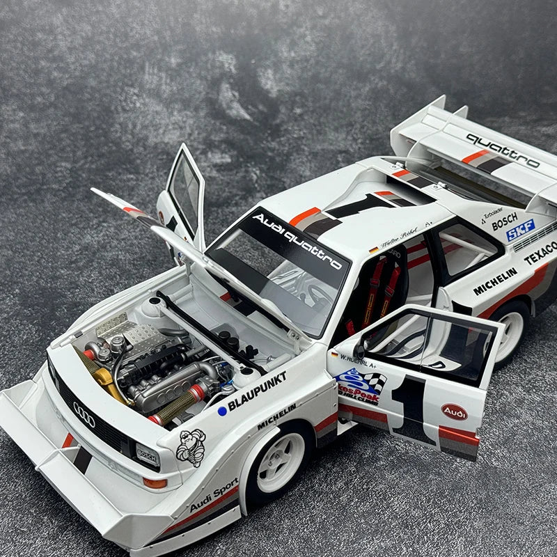 AUTOART 1/18 Audi Sport Quattro S1 Pikes Peak 1987 #1  Racing car model Car model Static ornament Collect Metal material
