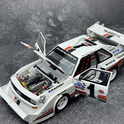 AUTOART 1/18 Audi Sport Quattro S1 Pikes Peak 1987 #1  Racing car model Car model Static ornament Collect Metal material