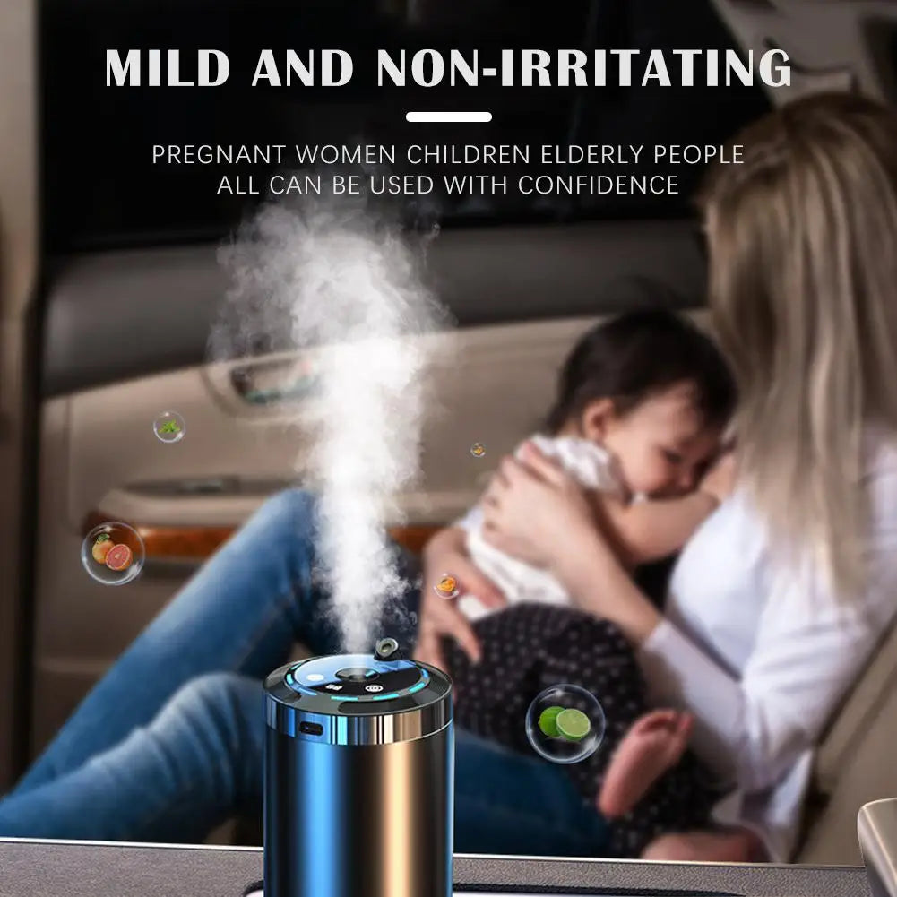 Car Electric Air Diffuser Aroma Car Air Vent Humidifier Mist Aromatherapy Air Freshener Removing Odor Eliminator Rechargeable