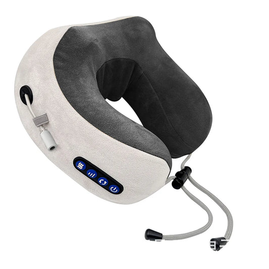 Electric Neck Massager Vibration 3D Kneading Shiatsu Back Massage U Shaped Pillow For Shoulder Cervical Pain Relief Fatigue