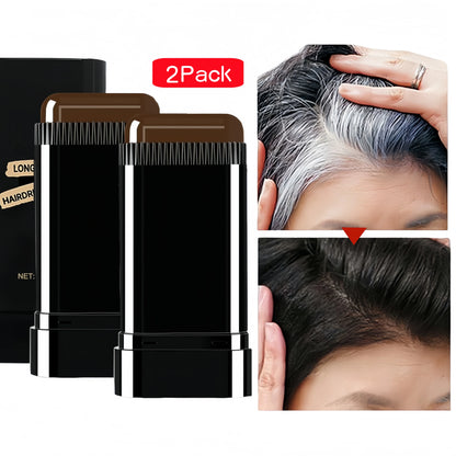 2Pcs Comb Hair Dye Stick Portable Hair Root Cover Up Stick Men Women Gray Hair Coverage Sweat-Proof 2in1 Instant Coloring Wand