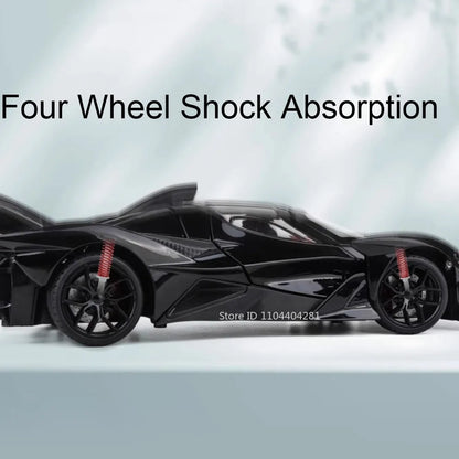 Lambor V12 Apollo EVO 1:18 Model Car Diecast Alloy Car Doors Opened Sound Light Pull Back Miniature Sportscar Collect Decoration