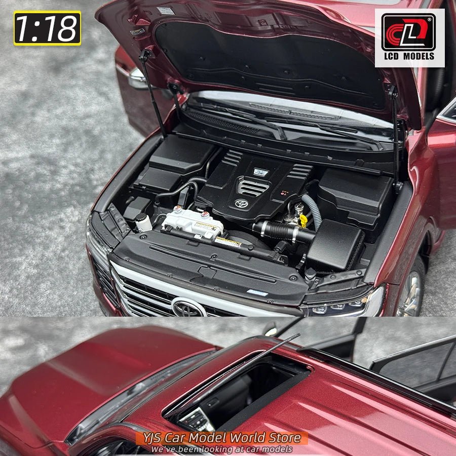 LCD Diecast model 1/18 scale Land Cruiser LC300 ZX SUV Metal car model Static display collection holiday gifts