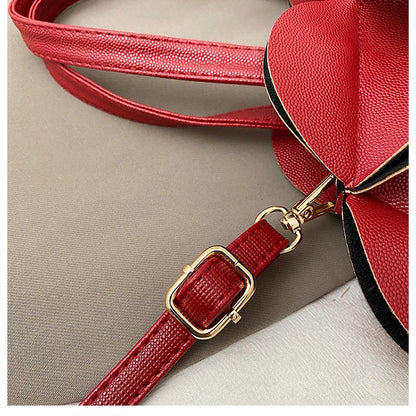 2026 High Quality Niche Bags Waterproof and Durable Design Sense Crossbody Bags PU Flowers Clock Shape Zipper Circular Bags