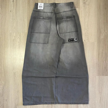 American New Fashion Vintage Washing Heavy Industry Multi-pocket Tooling Jeans Female Y2K Street Popular Baggy Drop Pants Tide