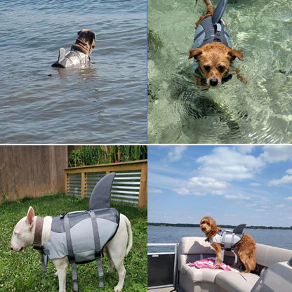 Pet Dog Life Jacket Enhanced Buoyancy Small Dogs Swimming Clothes Safety Vest with Handle for Medium Large Dog Surfing Costume