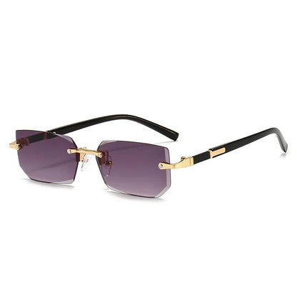 Fashion Punk Square Sunglasses Women Luxury Brand Small Frame Sun Glasses Female Rectangle Metal Mirror Oculos De Sol