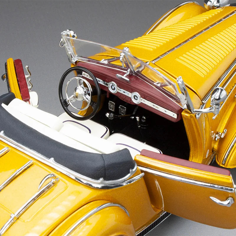 1/18 Scale 1939 Horch Convertible Sports Car Simulation Alloy Car Model Static Display Collectible Toy Gift Souvenir Decoration