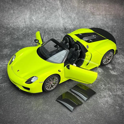 AUTOART car model simulation 1/18 Porsche 918 Car Model alloy room ornament display cars model boy collection christmas gift