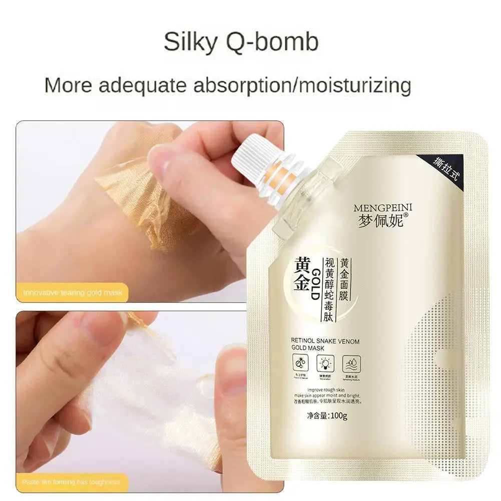 100g Moisturizing Retinol Gold Mask Oil Control Remove Pores Snake Venom Brighten Facial Mask Firming Face Skin Care