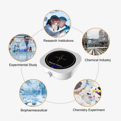 WESTTUNE Digital Display Magnetic Stirrer Laboratory Magnetic Mixer Portable Liquid Stirrer Plate with Stir Bar 200-2000 RPM
