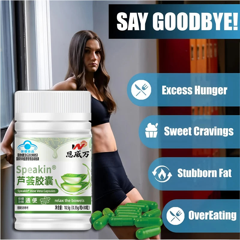 Aloe Vera Extract - Powerful Fat Burner, Fat Loss, Colon Cleanse, Detox, Metabolism Booster, Weight Loss Capsules, beauty