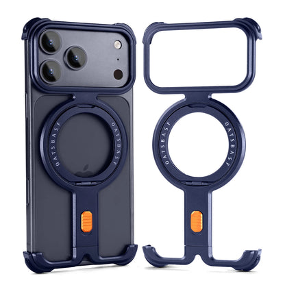 Eary Magnetic Case for iPhone 17 Pro Max With 360°Rotating Ring Kickstand Magsafe Wireless Charging Shell Shockproof Phone Cover