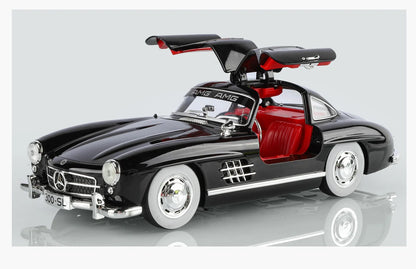Mercedes Benz 300SL Classic 1:18 Car Alloy Diecast Car Model Home Interior Decoration Ornaments Sound & Light Collect Hobby Gift