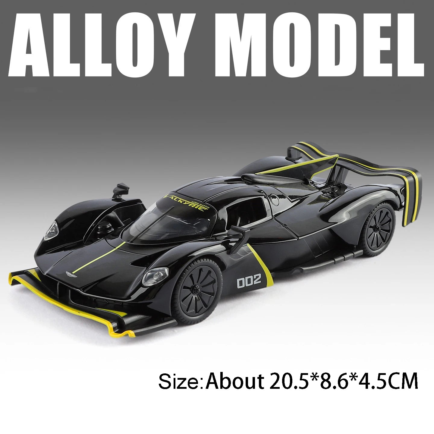 Valkyrie GT-R50 Sports 1:24 Car Model Toy Diecast Alloy Doors Opened Sound Light Supercar Collectible Ornaments Toy Gifts