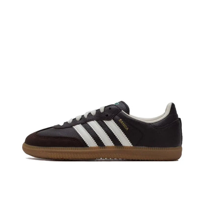 adidas Originals SAMBA OG Soft upper for comfortable feel Low-top skate shoes Unisex style Black, white, gray B75806