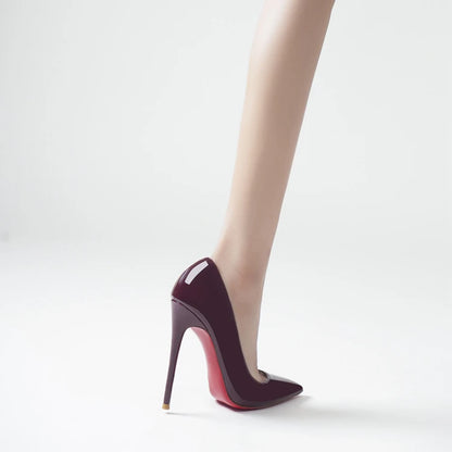 Luxury Red Sole High Heels 12cm, 13cm Pointed Toe Stiletto Elegantly Sexy Party and Wedding Shoes