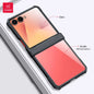 Xundd For Samsung Z Flip 7 Case Galaxy Z Flip 3 4 5 6 Case Airbag Shockproof Shell Back Clear Cover with Glass For 갤럭시 z플립7