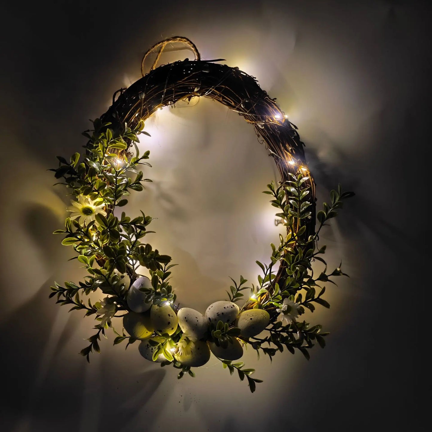 Easter Garland Creative Easter Egg Element Wreath Window Door Garden Gate Decorative Hanging Holiday Party Decor Door Sign