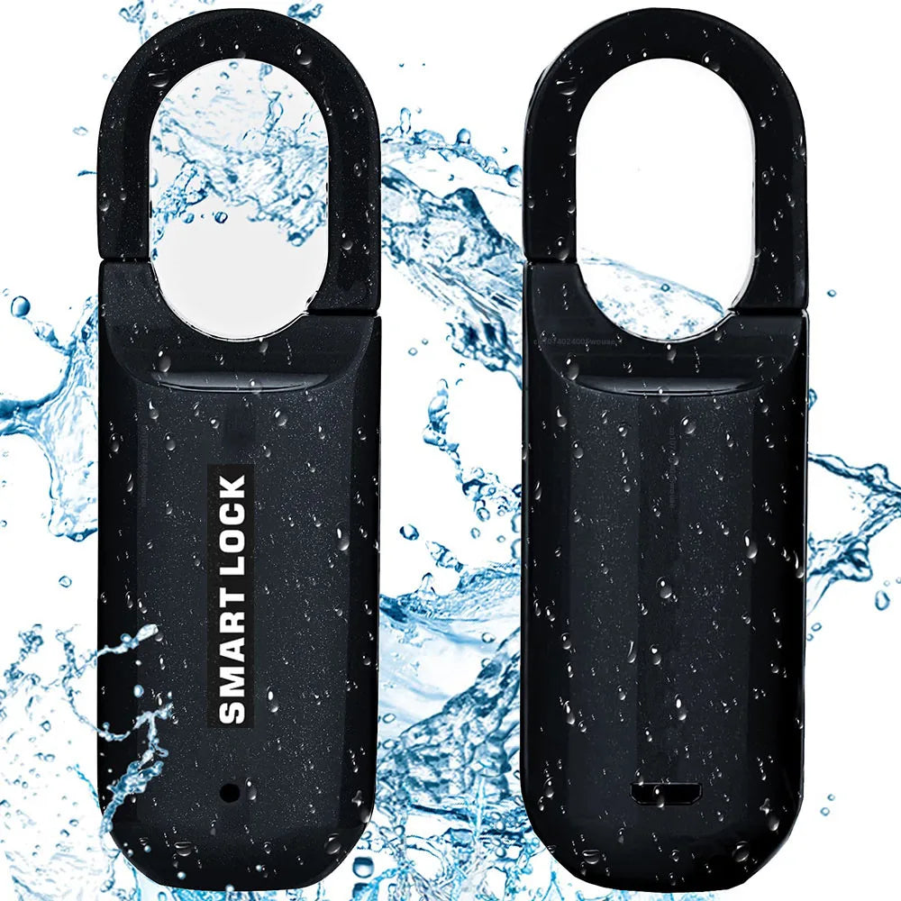 Smart Fingerprint Padlock for Locker Small Rechargeable Fingerprint Lock Keyless Biometric Thumbprint Padlock Locker Suitcase Luggage  Backpack