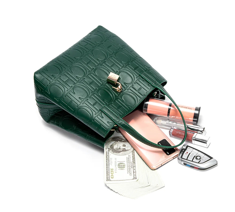 CH Classic Simple Solid Color Women's New Large Capacity Handbag Letter Element Women's Handbag