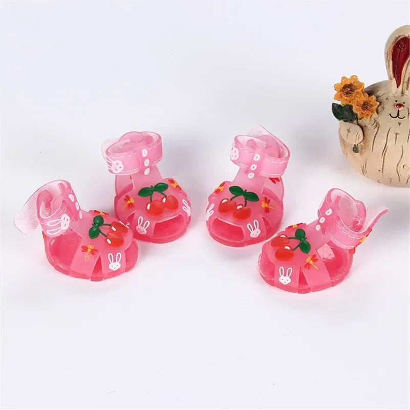 Breathable Pet Shoes Non-Slip Shoes for Small Dogs Trendy Dog Pet Summer Rain Shoes Sandals Waterproof Dog Shoes Dog Supplies