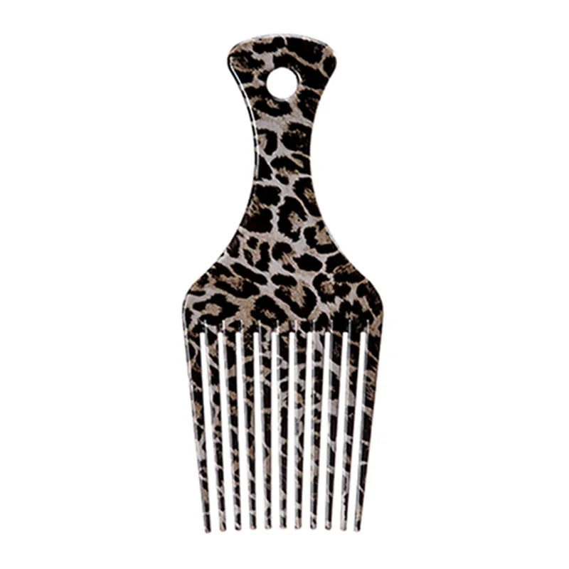 1/2/3pcs Leopard Print Comb Set Anti-Static Wide Teeth Afro Braid Fork Comb Rat Tail Curly Hair Styling Tools