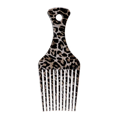 1/2/3pcs Leopard Print Comb Set Anti-Static Wide Teeth Afro Braid Fork Comb Rat Tail Curly Hair Styling Tools