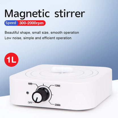 Magnetic Stirrer 1L 300-2000RPM Kitchen / Laboratory Magnetic Mixer Portable Stirrers Machine with Mini Stir Plate Agitator EU Plug