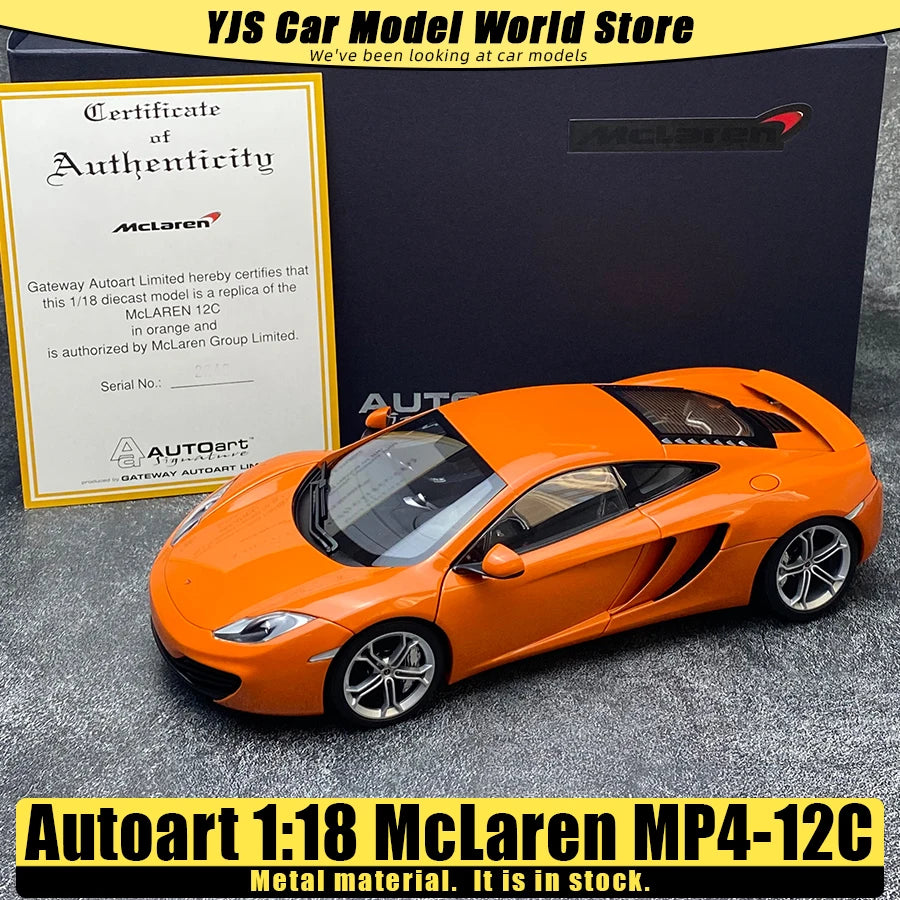 AUTOART Diecast car model 1/18McLaren MP4-12C Static display car models  Collect festival gifts