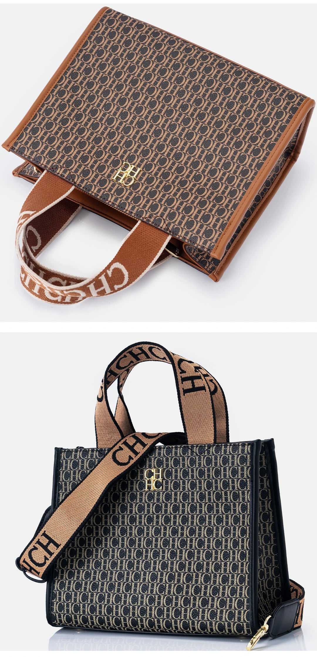 CH Fashion Monogram Print High Quality Metal Logo Casual Light Luxury Brand Designer New Women's Handbag