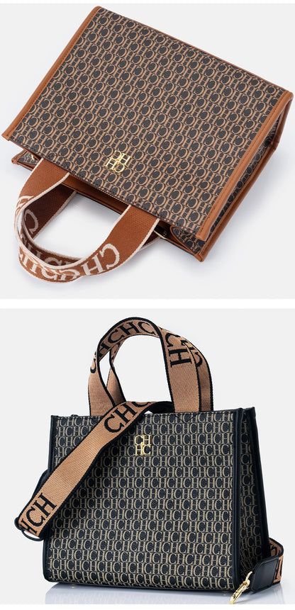 CH Fashion Monogram Print High Quality Metal Logo Casual Light Luxury Brand Designer New Women's Handbag