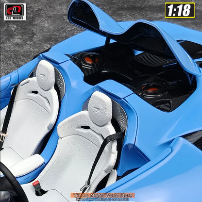 LCD Diecast car model 1:18 McLaren ELVA car model metal static display collection